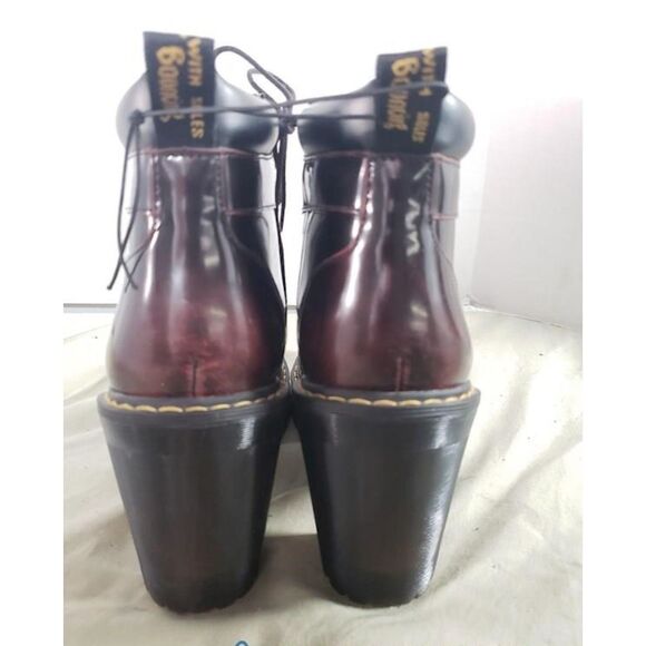 Dr. Martens Dark Red Heeled Boots - Picture 4 of 6